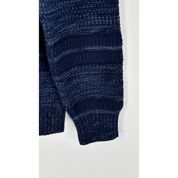 Line Of Trade Knit Crew Neck Division Sweater Pullover Mens Size Large Navy New - Picture 6 of 12